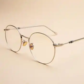 日系个性男生眼镜文艺范无度数装饰镜韩版夏天眼镜圆框【送眼镜盒】平