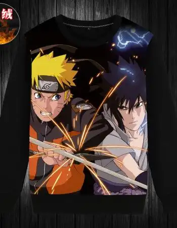 古莱登动漫周边火影忍者鸣人佐助自来也衣服秋冬款卫衣男学生加绒潮