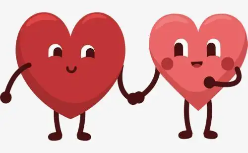 爱心手牵手的简笔画