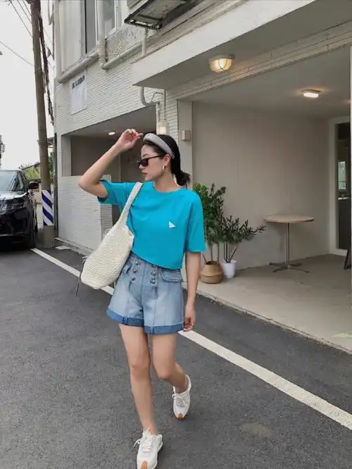 小个子女生穿搭这款马卡龙短袖t绝绝子