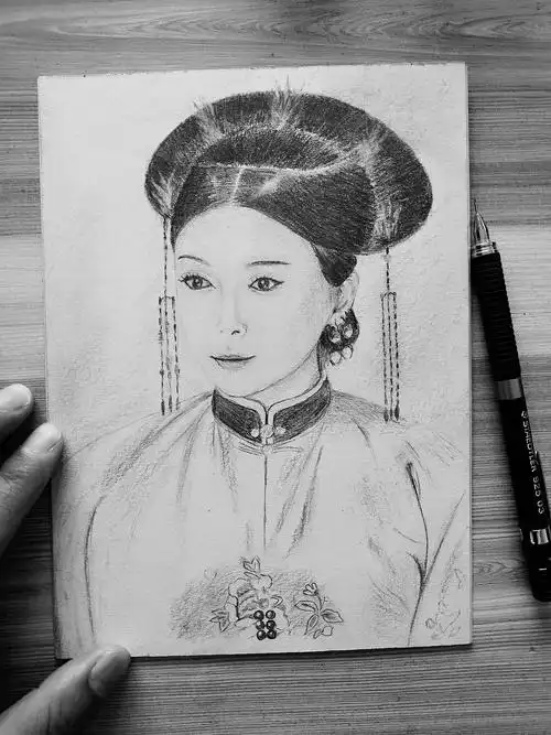 铅笔画《延禧攻略》富察皇后