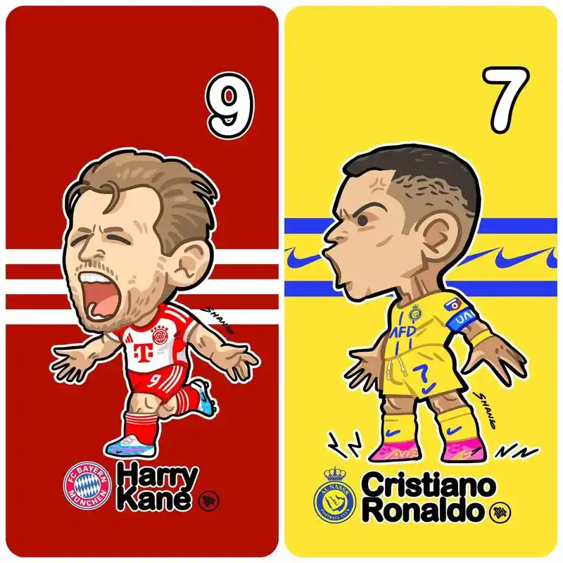 更新四个球星.#足球头像 #q版球星 #c罗 #凯恩 #拜仁 - 抖音