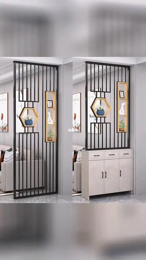 轻奢风玄关柜鞋柜一体简约现代进门客厅隔断
