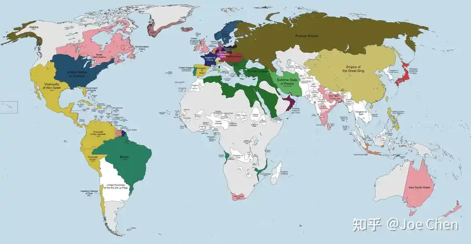 从人类达到第一个十亿人口时的世界地图