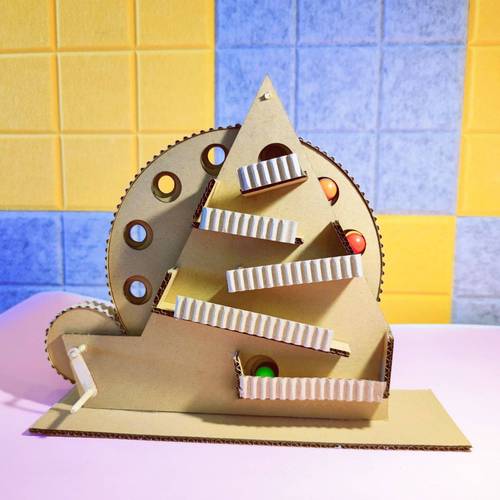 创新款摩天轮手工diy幼儿园自制教玩具材料包瓦楞纸意立体作品