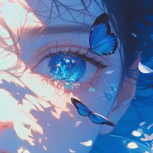 蓝色治愈系头像一眼惊艳