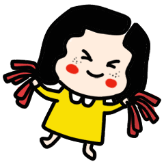 卡通gif红脸蛋gif摇晃gif可爱gif黄衣服gif