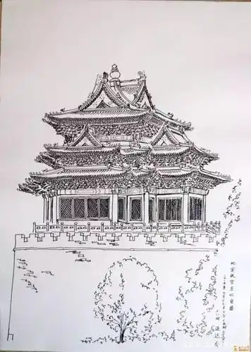 欣赏|建筑:太庙速写「兰州画室微课堂」