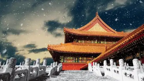 古建筑宫殿宫廷背景视频舞台背景