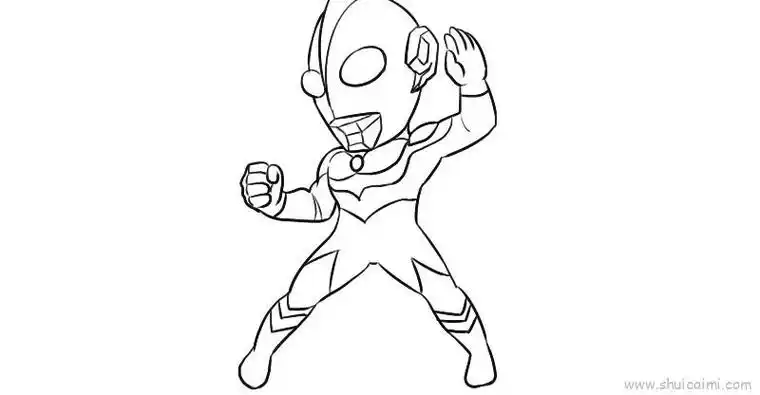 奥特曼简笔画画法图解
