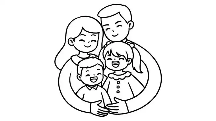 四口之家简笔画怎么画  四口之家简笔画画法