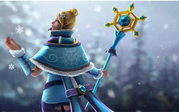 dota2创意工坊——冰女"雪花胸针"套