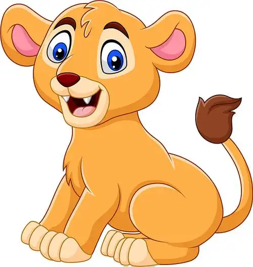 可爱的小狮子图片素材