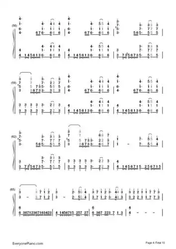 亡灵钢琴-长腿叔叔双手简谱预览4