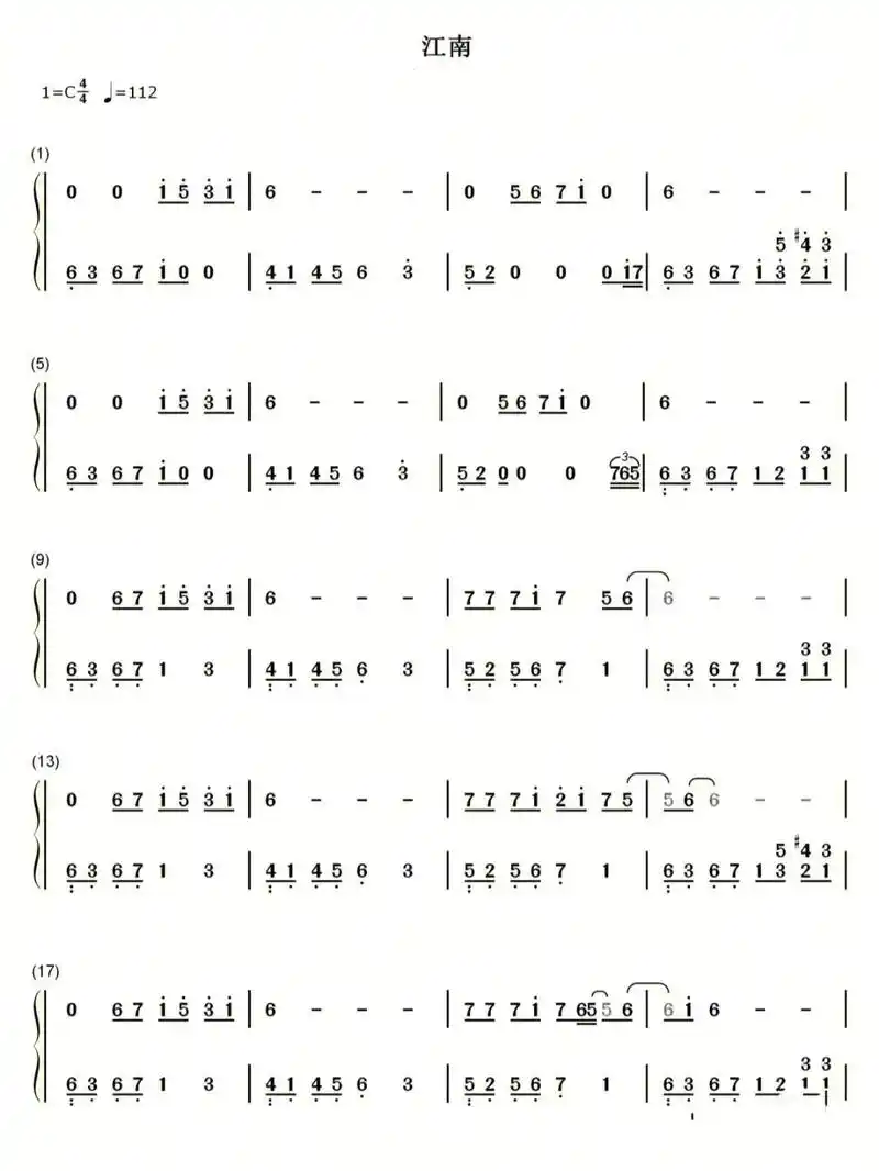 江南.#钢琴简谱 ##0基础学钢琴 #林俊杰 - 抖音