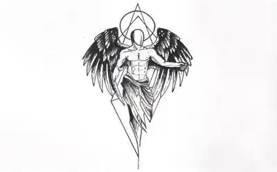 52张高清堕落天使纹身手稿图片