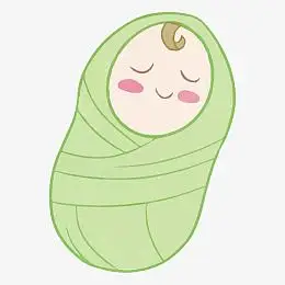 卡通风格睡着的小宝宝