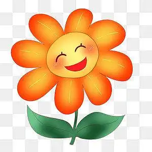 卡通笑脸可爱太阳花向日葵