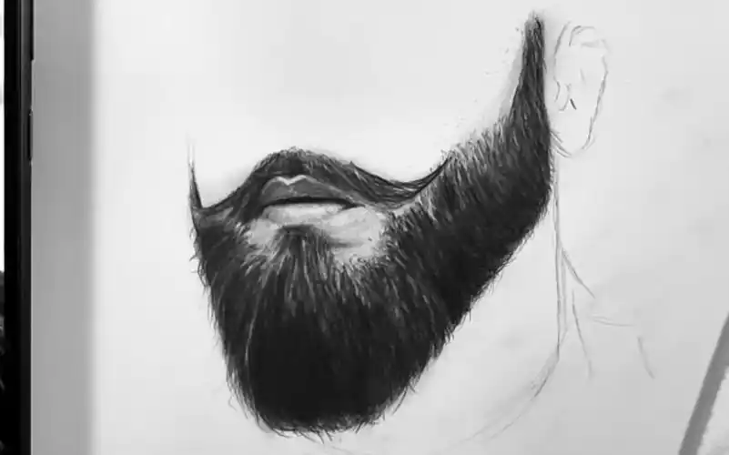 【素描】vk artbox教你用炭笔铅笔绘画逼真浓密黑胡子