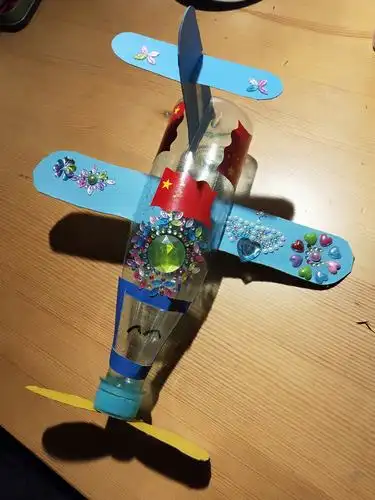 变废为宝创未来--一年级(2)班赵梓辰作品《送给弟弟的飞机玩具》