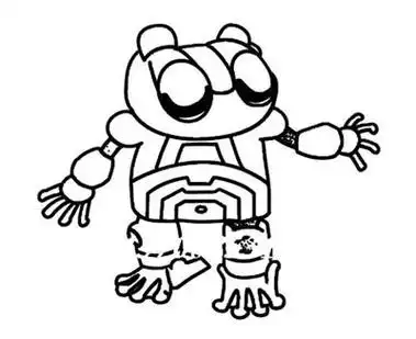 青蛙素描简笔画 - 简单简笔画