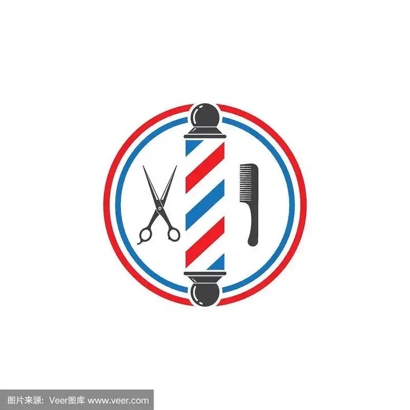 理发店图标标志向量图标