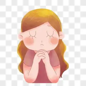 闭眼睛许愿的女孩图片素材