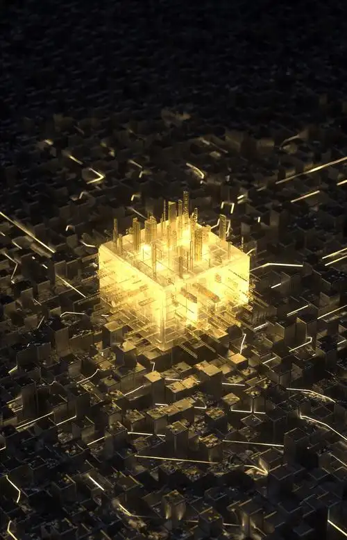 科技感十足的电路板渲染场景 抽象科技元素电路板