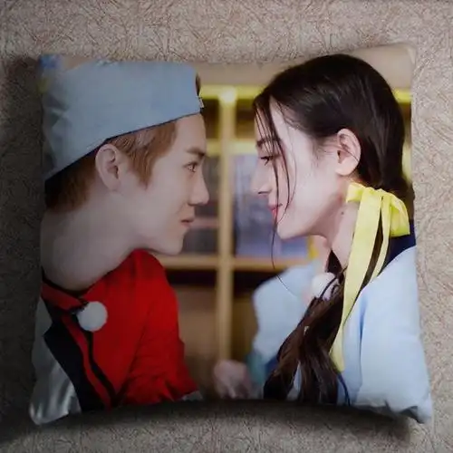情侣照片定制鹿迪陆地夫妇同款鹿晗迪丽热巴靠垫