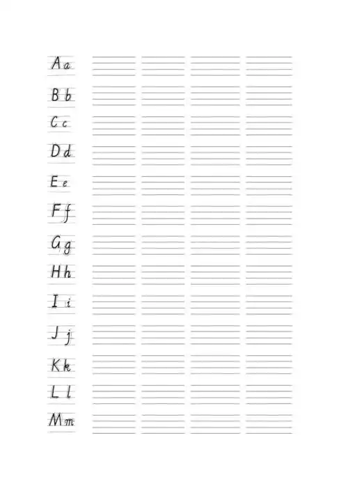 斜体英文字母练习