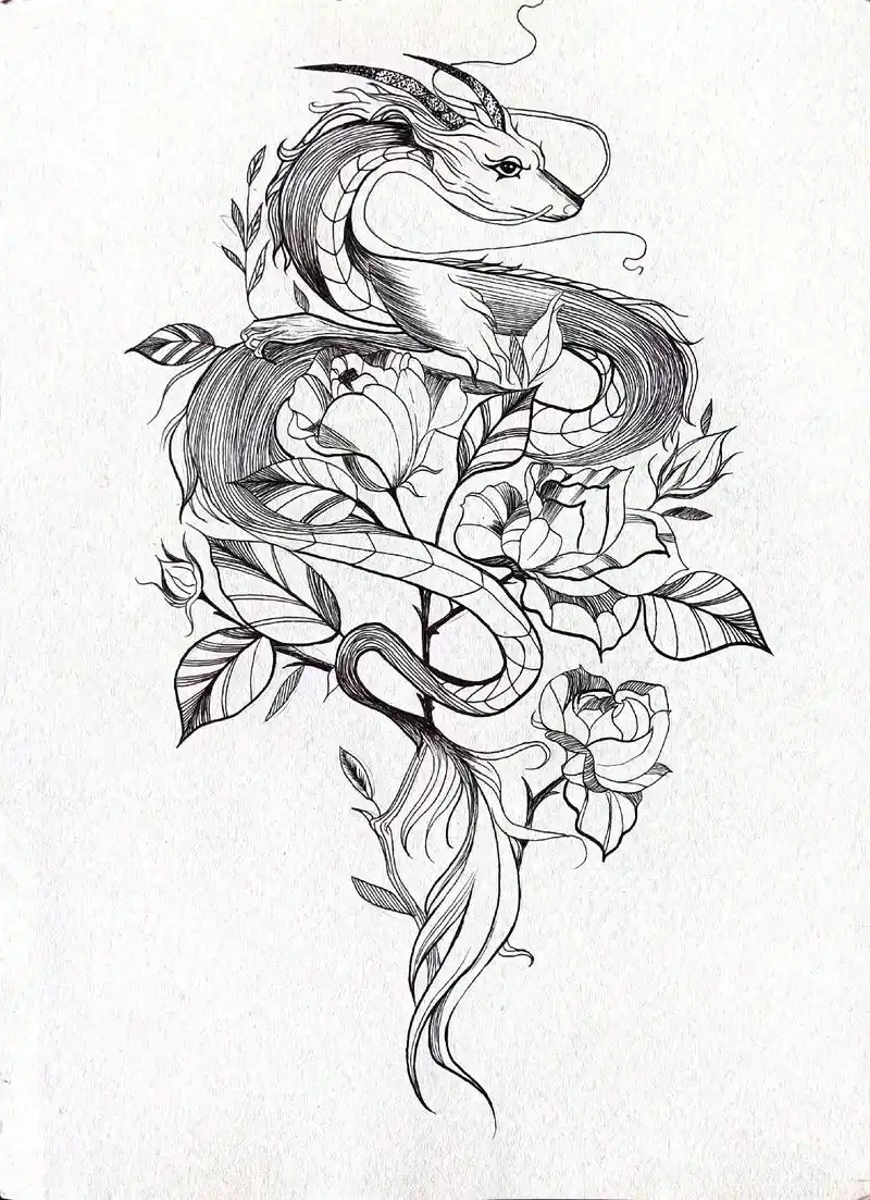 手绘 #黑白线描画 #临摹 #最近画的一些画 #作品分享 - 抖音