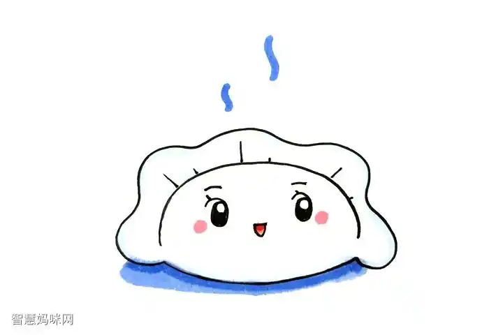 可爱卡通饺子简笔画怎么画