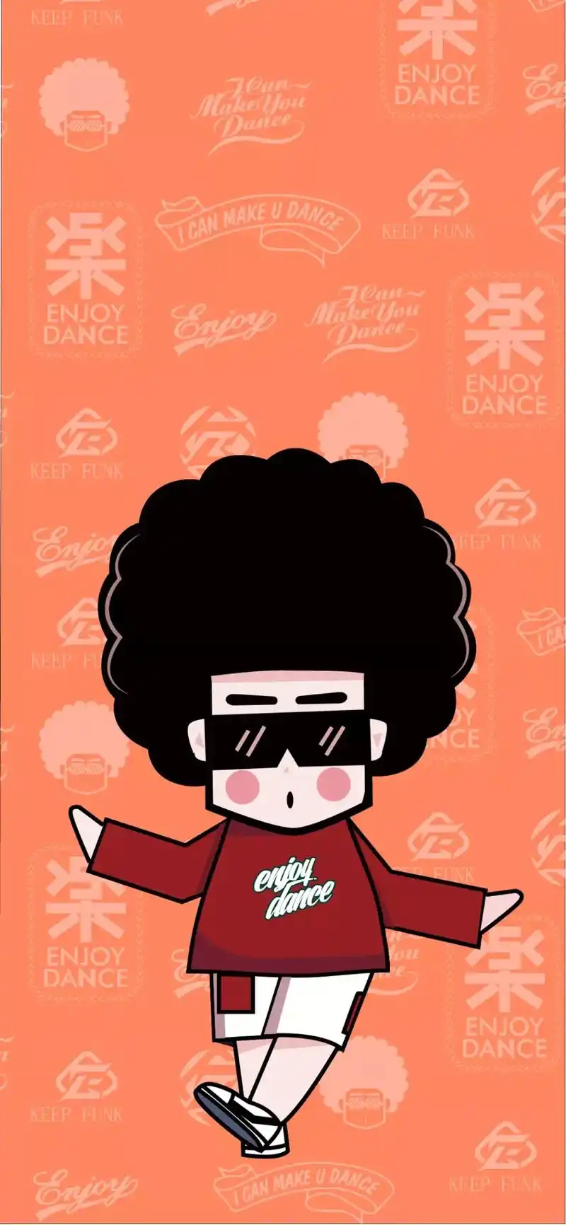 乐舞团的街舞爆炸头小人壁纸来啦!之后还会陆续更新!