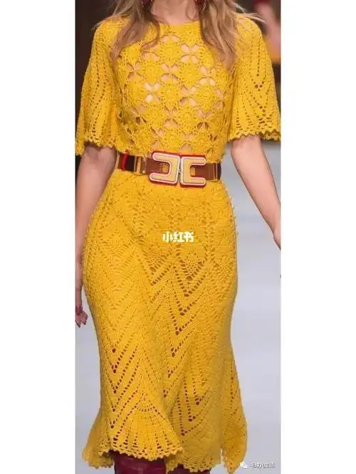 钩针连衣裙花样图解