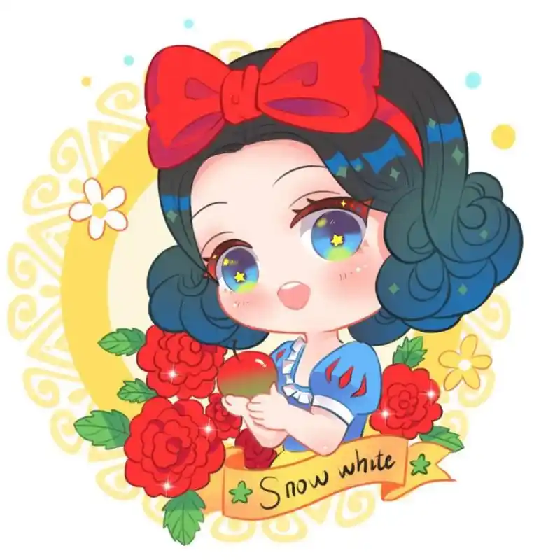 卡通头像 #q版人物 #公主头像迪士尼 #头像 #白雪公主 - 抖音