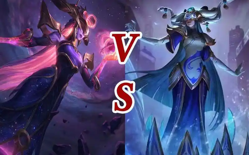 【暗星vs青花瓷】冰女丽桑卓系列皮肤技能特效对比:冰女喜获新皮肤