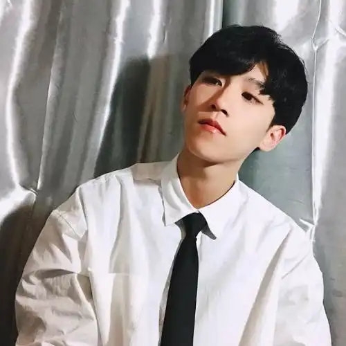 白衬衣黑领带帅气男子头像