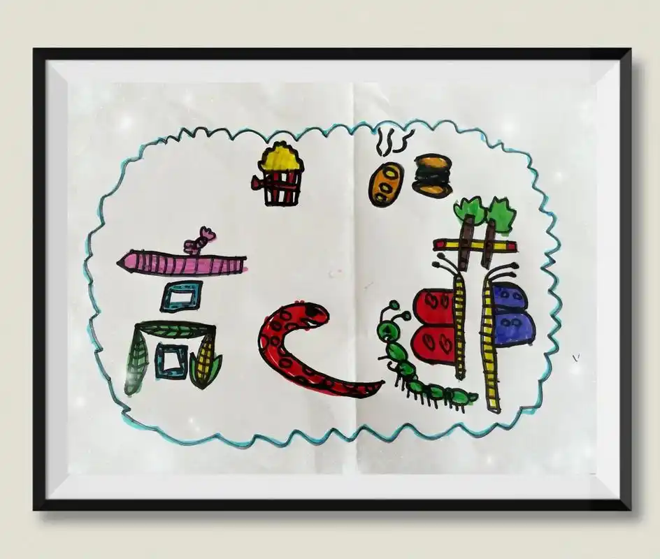 大班上美术:《创意名字画》 #幼儿园大班美术# #创意美术#名字创意画