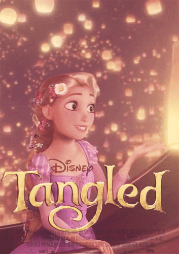 disney movie poster gif: tangled