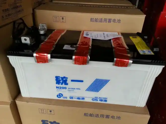 gs统一蓄电池12v200ah3436片铅酸水电瓶6cq200船舶