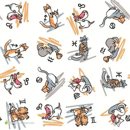 可爱十二星座动物图形图片