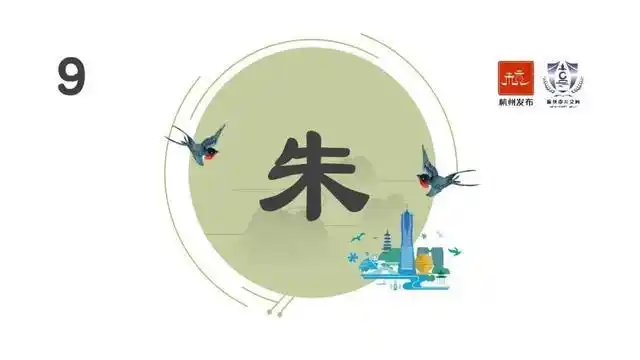 朱姓:188049人 每44个杭州人中就有一个姓朱