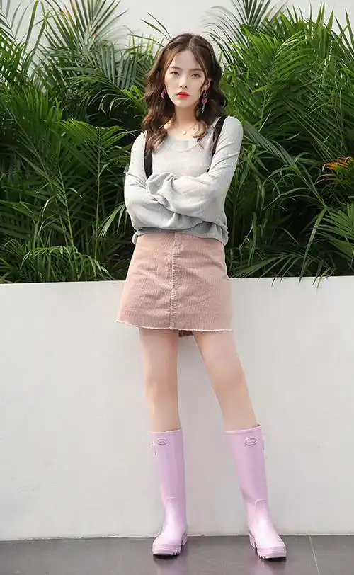 雨鞋女高筒雨靴长筒水靴水鞋时尚款外穿日系可爱士秋冬防水防滑巍妙