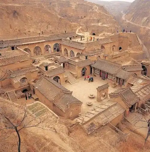黄土高原的民居,窑洞建筑.