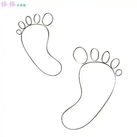 小脚丫简笔画图片宝宝小脚丫简笔画竞价网