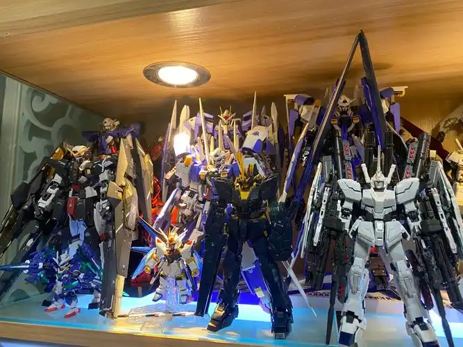 手办其他收藏可动成品女儿长大了柜子也爆了但是教她一次就会叫高达