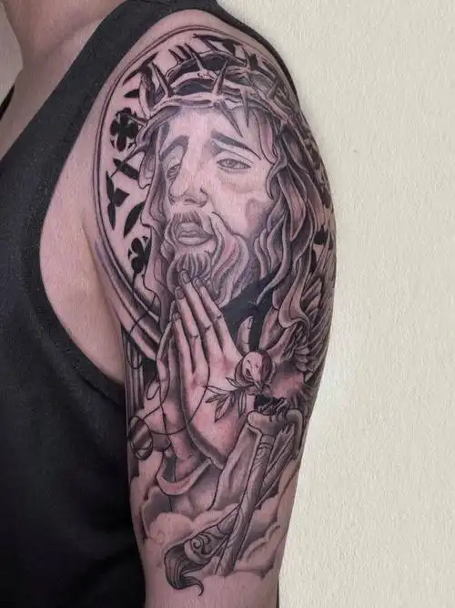 耶稣_纹身图案手稿图片_自由的纹身作品集
