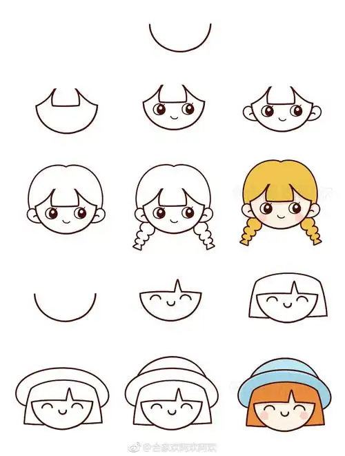 (`)一波很可爱的简笔画小人儿~(作者: 合家欢阿欢阿欢 )