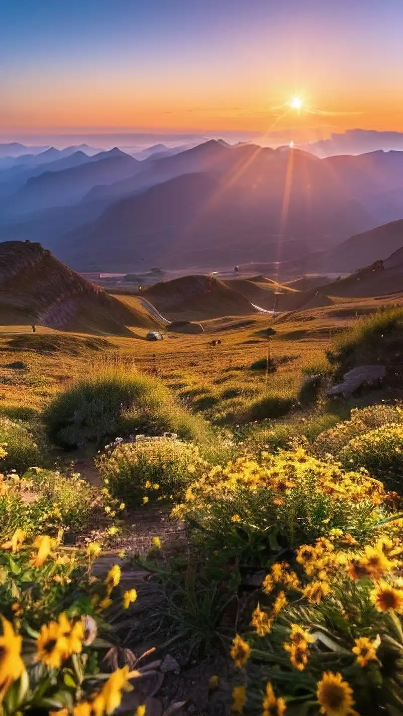 励志壁纸来袭!日出美景,元气满满新一天93 亲们～新的一天开始啦!