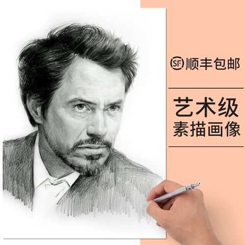 素描画像定制真人照片转手绘人头像肖像画生日礼物艺术素描代画
